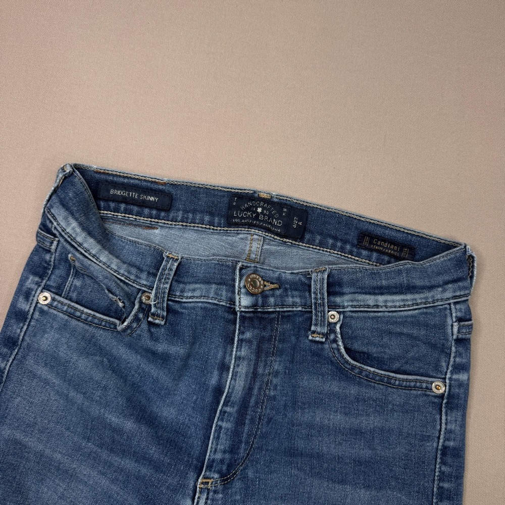 Lucky Brand Bridgette Skinny Jeans High Rise Candiani Denim Medium Wash 4/27